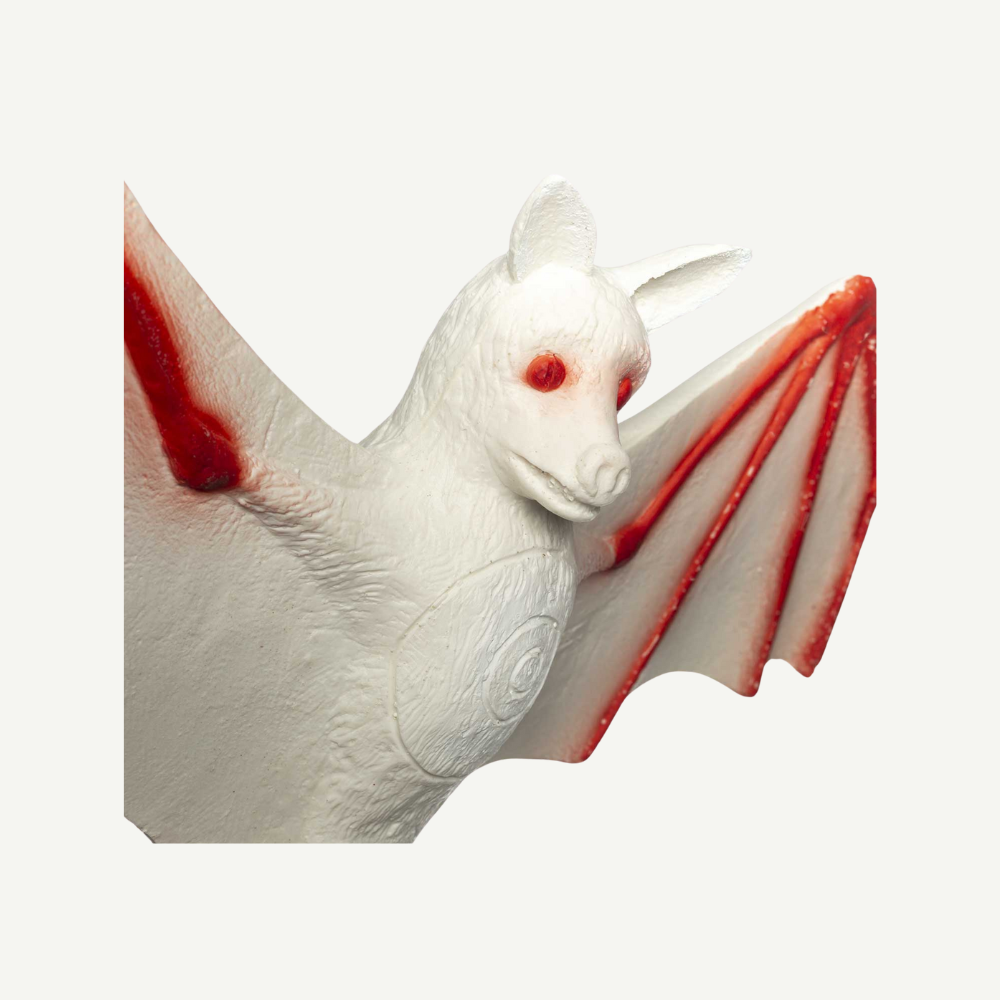 IBB 3D Target Flying albino Bat - snow white