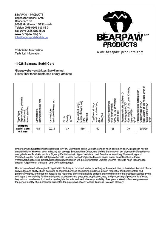 Bearpaw Stabil Core (50 X 0,4 mm) 100m Roll