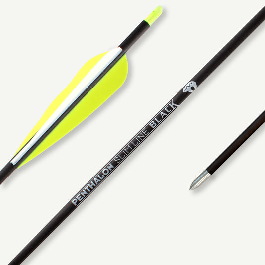 Penthalon Carbon Arrows Slim Line Black Fletches