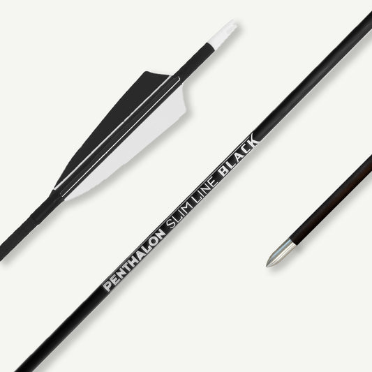 Penthalon Carbon Arrows Slim Line Black Natural Feathers