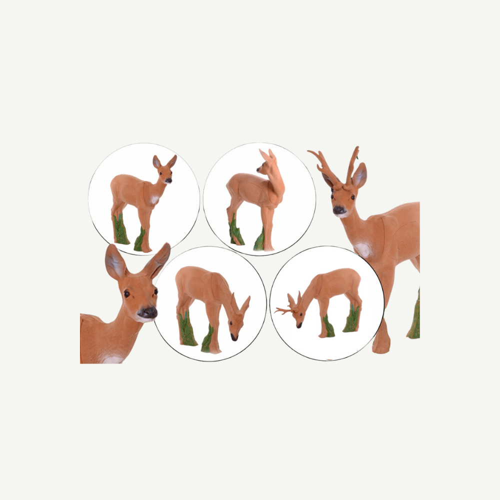 IBB 3D Target Group Doe with Eating Roe Buck