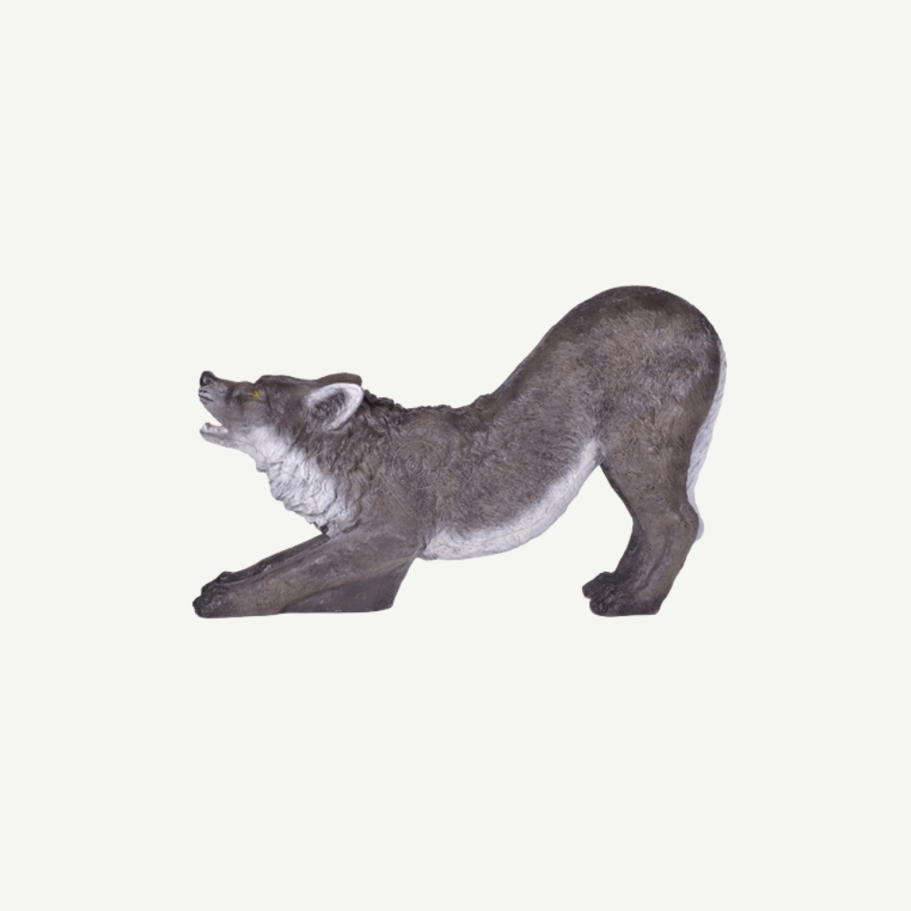 3D Target Franzbogen Black Wolf kneeling