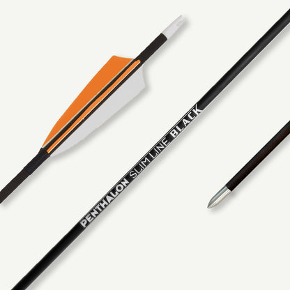 Penthalon Carbon Arrows Slim Line Black Natural Feathers