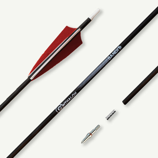 Penthalon Carbon Arrows Bandit Natural Feathers