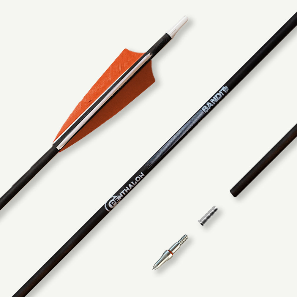 Penthalon Carbon Arrows Bandit Natural Feathers