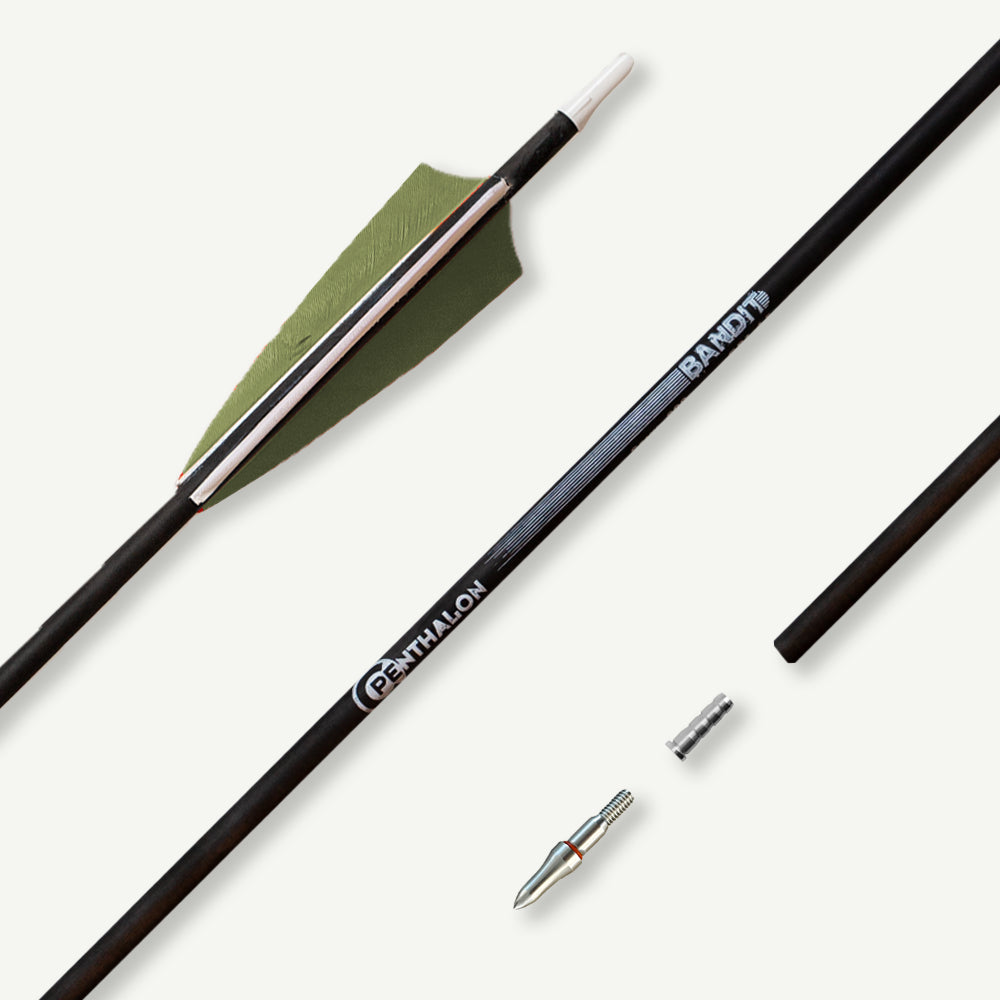 Penthalon Carbon Arrows Bandit Natural Feathers