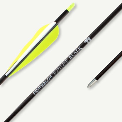 Penthalon Carbon Arrows Slim Line Black Fletches