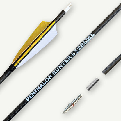 Penthalon Carbon Arrows Hunter Extreme Natural Feathers