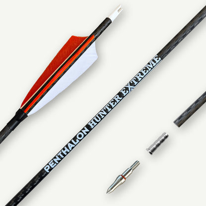Penthalon Carbon Arrows Hunter Extreme Natural Feathers
