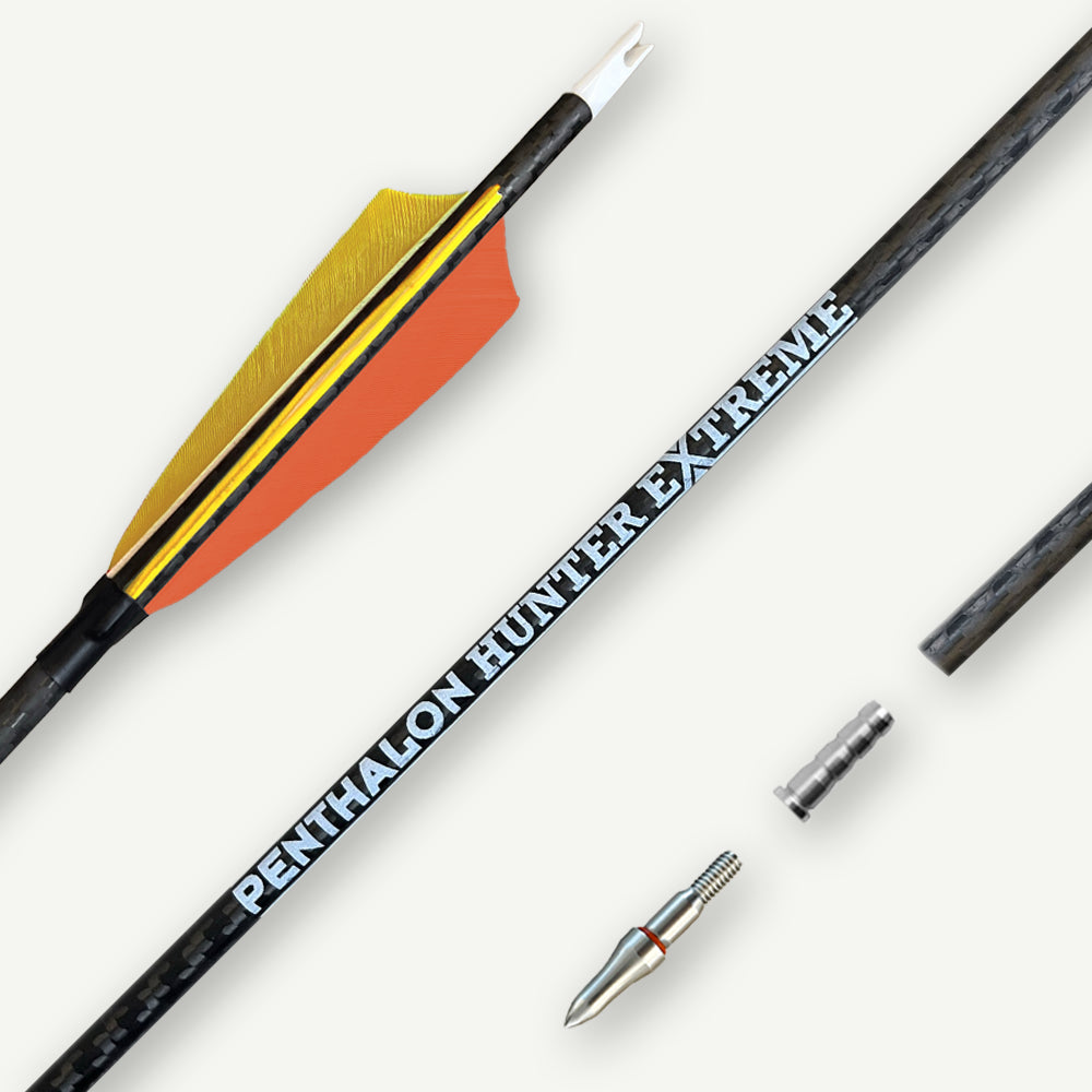 Penthalon Carbon Arrows Hunter Extreme Natural Feathers