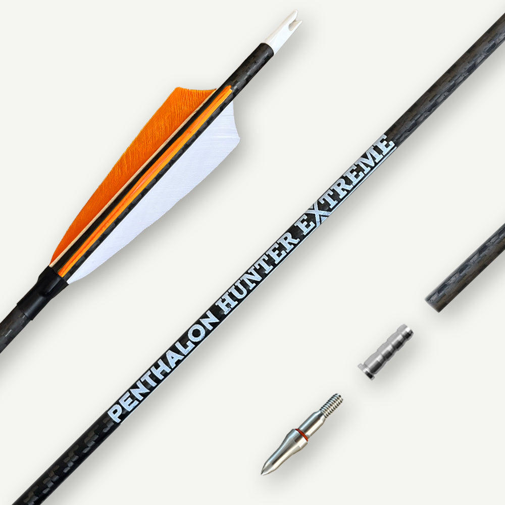 Penthalon Carbon Arrows Hunter Extreme Natural Feathers