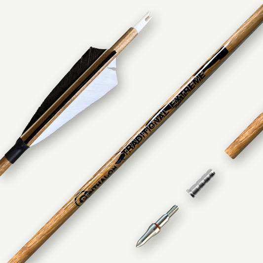 Penthalon Carbon Arrows Traditional Extreme Natural Feathers