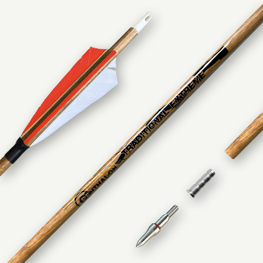 Penthalon Carbon Arrows Traditional Extreme Natural Feathers