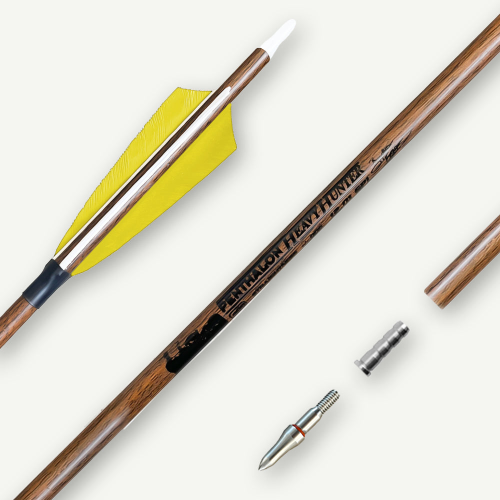 Penthalon Carbon Arrows Heavy Hunter Natural Feathers