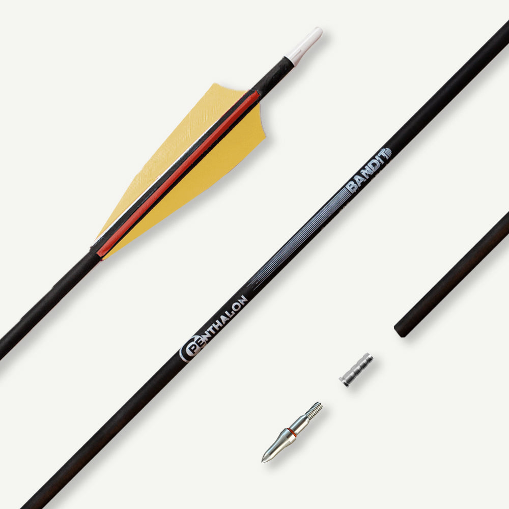 Penthalon Carbon Arrows Bandit Natural Feathers