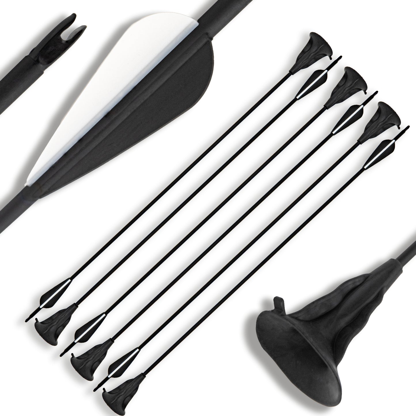 BOWRILLA 6er Set Pfeile mit Saugnapf
