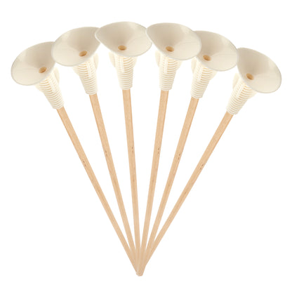 BOWRILLA 6-piece set of wooden arrows with suction cups, 30 cm