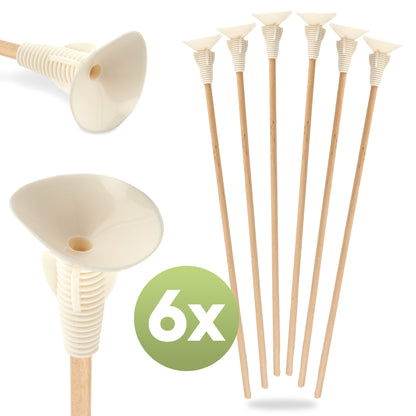 BOWRILLA 6-piece set of wooden arrows with suction cups, 30 cm