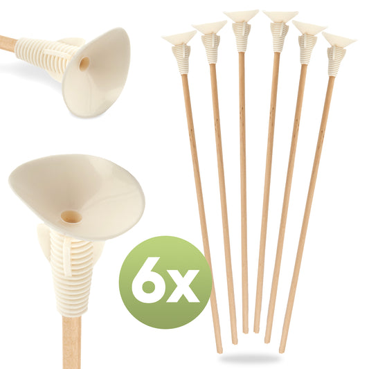 BOWRILLA 6 Stk. Holzpfeile mit Saugnapf, 30cm