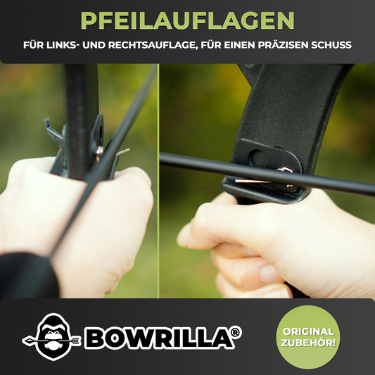 BOWRILLA Set of 6 Magnetic Stainless Steel Arrow Rests, Universal and Self-Adhesive