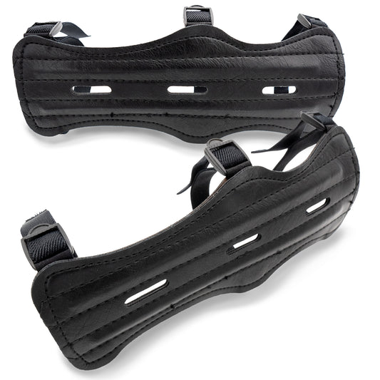 BOWRILLA Junior Arm Guard – Adjustable, Black, Synthetic Leather