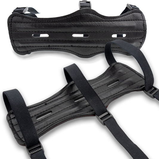 BOWRILLA Junior Arm Guard – Adjustable, Black, Synthetic Leather